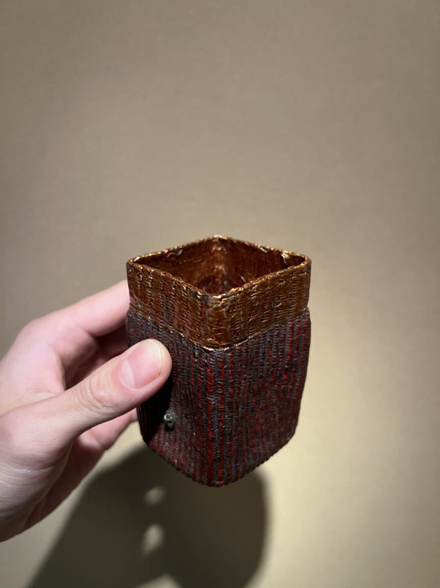 李朝 紙縒 蓋物 】 高麗青磁 李朝家具 古伊万里 古唐津 志野