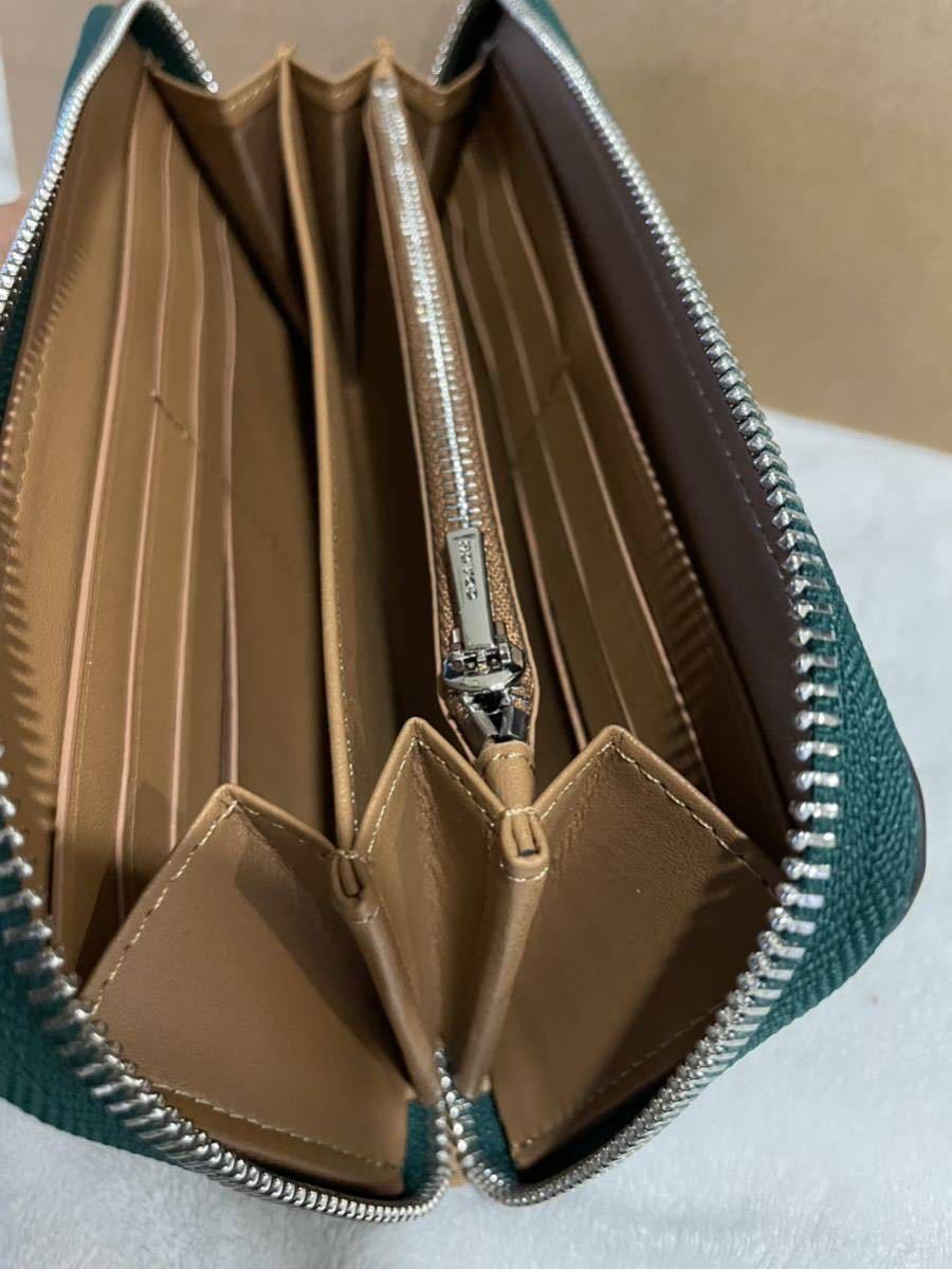 コーチ 長財布 馬車 グリーン COACH コーチ 財布 長財布 グリーン 緑