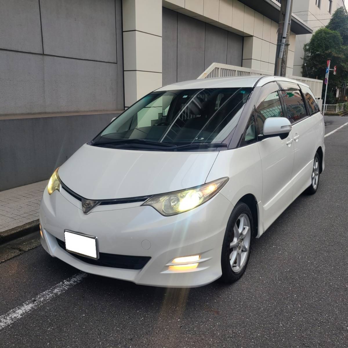 エスティマ2.4 アエラス H18 検5/6 走行97 000km HDDナビ&天井モニター&B