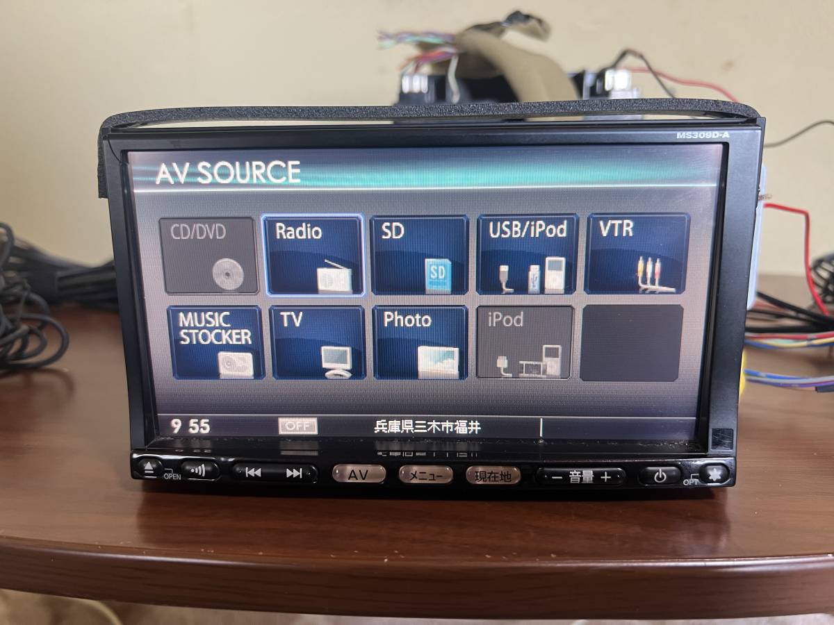 日産純正ナビ MS309D-A 全ケーブル付き usb iPod sdcard CD/dvd fm-am