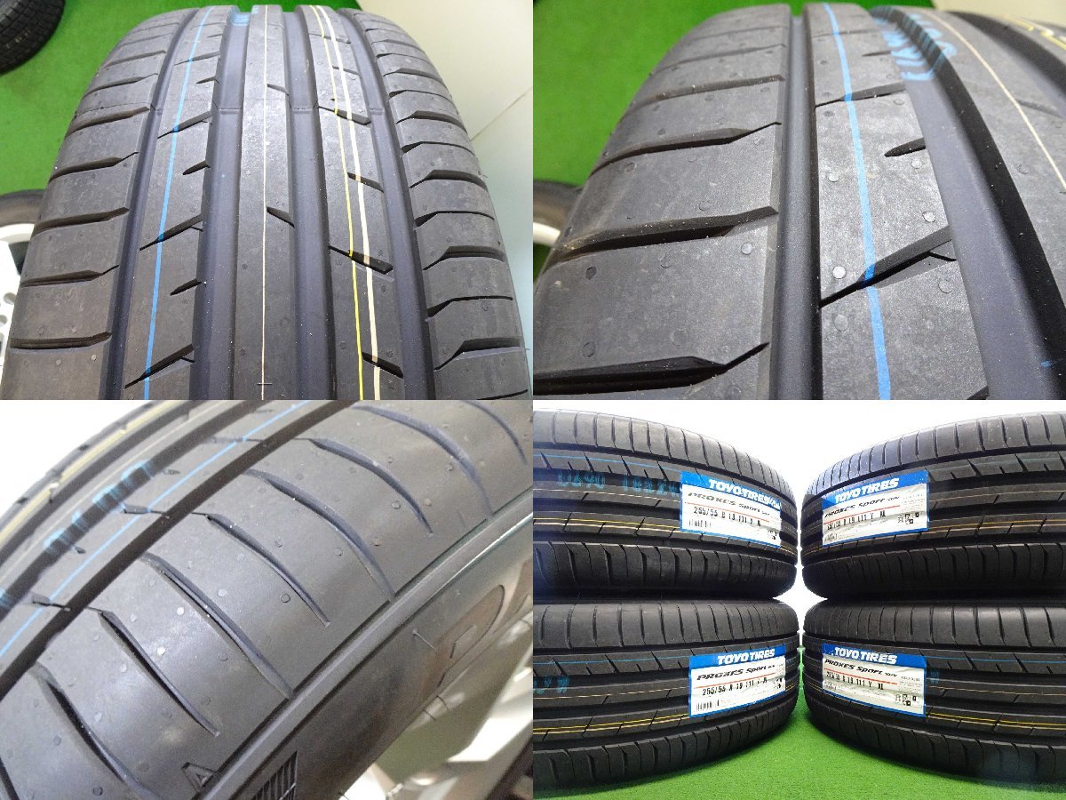 4本 アウディ Q7 4M 純正 19インチ 8.5J +28 5H 112 ラジアル 未使用 TOYO プロクセス Sport SUV 21年 255/55R19 AUDI Q7 TFSI クワトロ 純正 Q7 アウディ 275&frasl;45R20 6~7分山 自動車