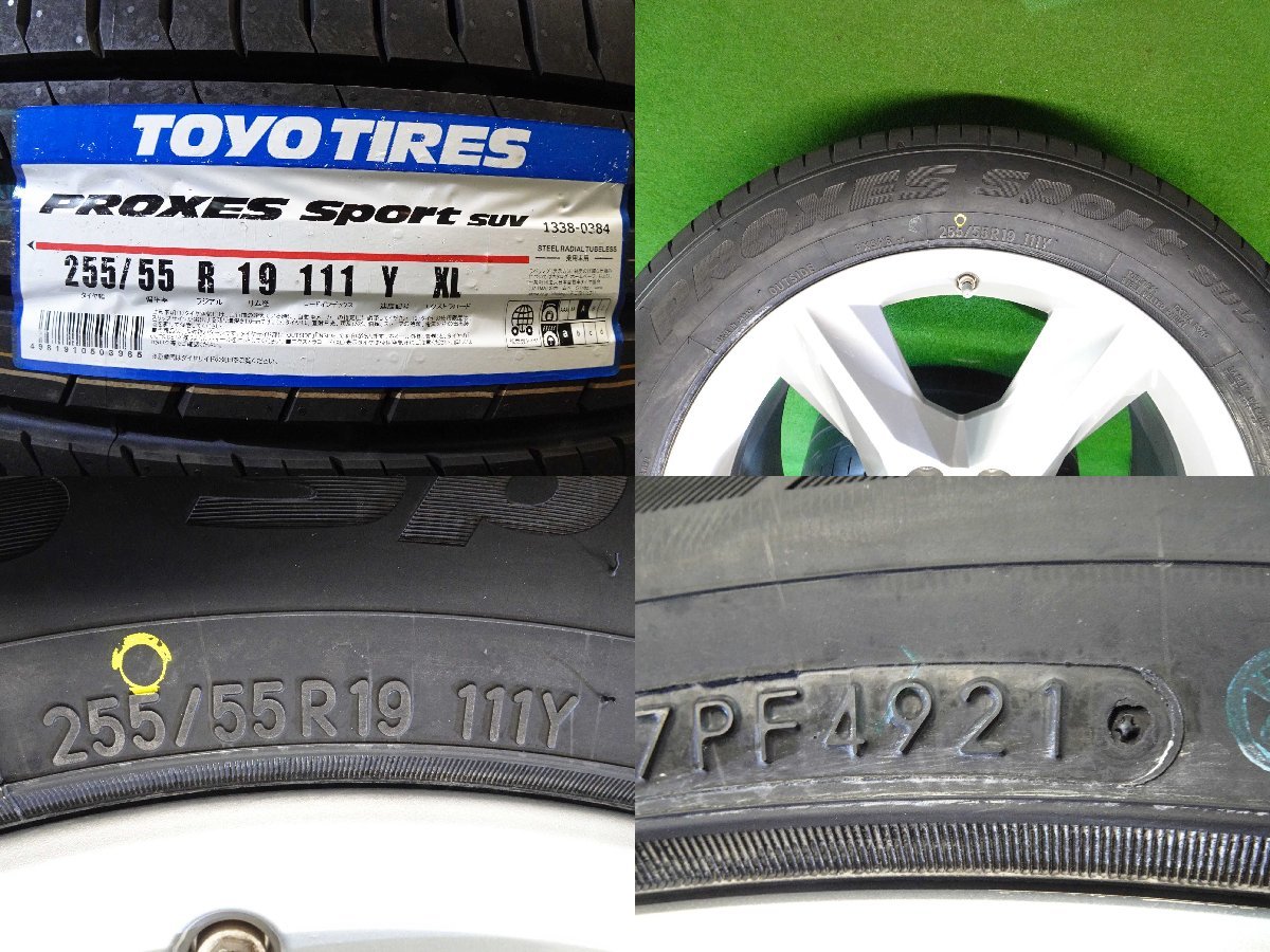 4本 アウディ Q7 4M 純正 19インチ 8.5J +28 5H 112 ラジアル 未使用 TOYO プロクセス Sport SUV 21年 255/55R19 AUDI Q7 TFSI クワトロ 純正 Q7 アウディ 275&frasl;45R20 6~7分山 自動車
