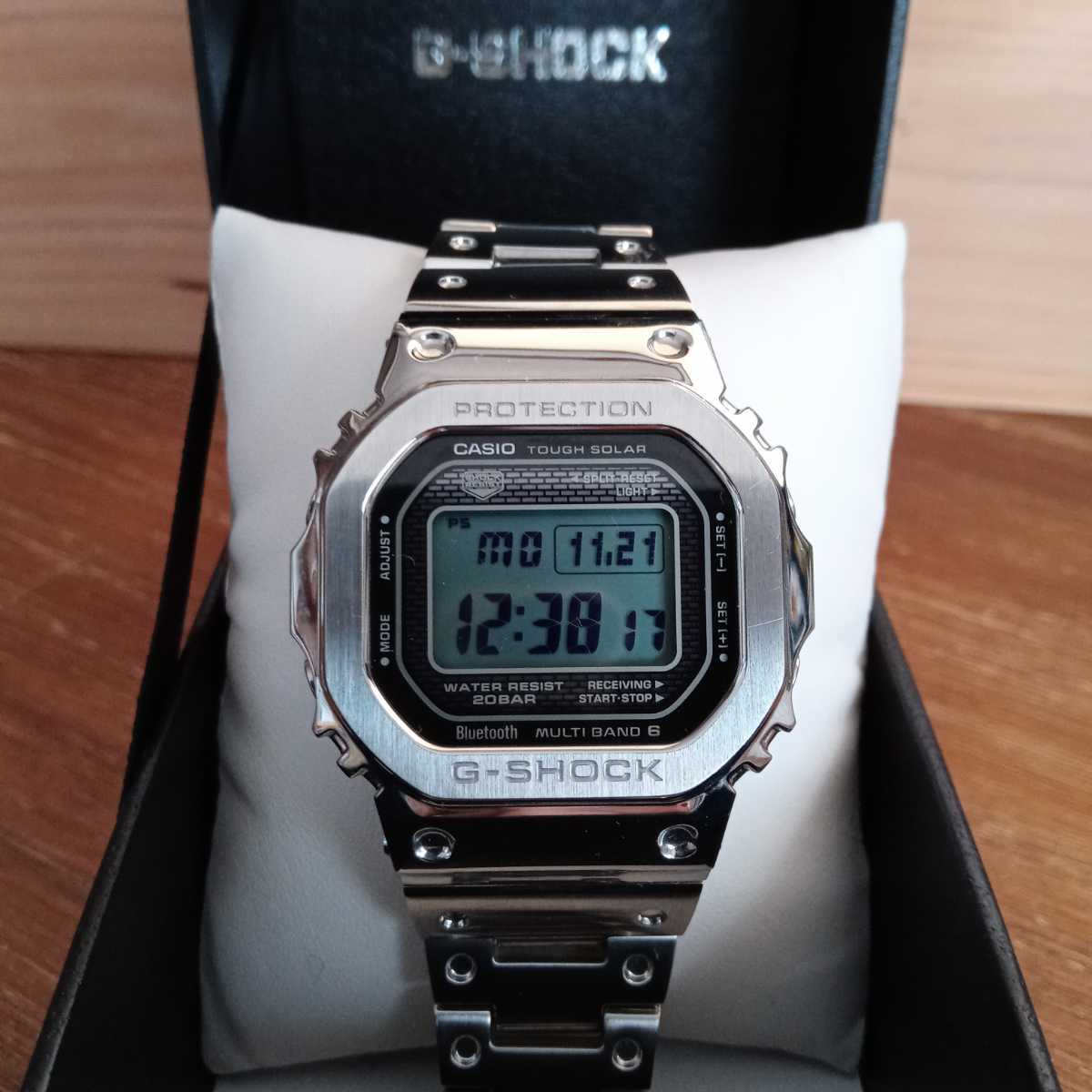 電波ソーラー【フルメタル】G-SHOCK「GMW-B5000D」CASIO マルチバンド 
