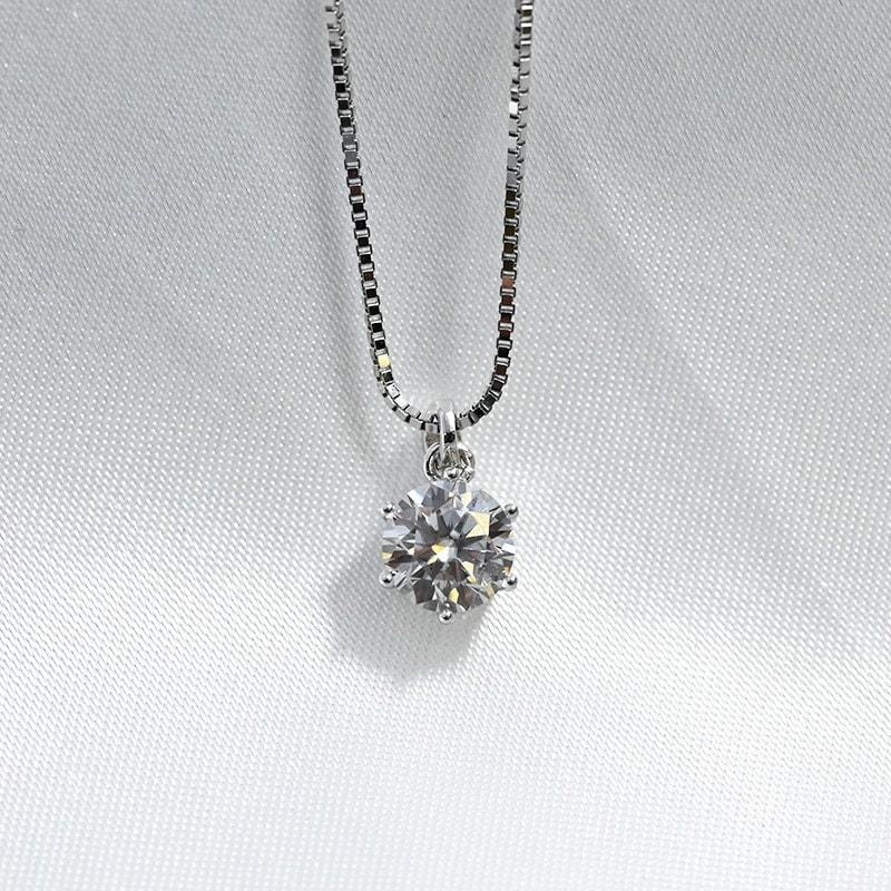 モアサナイト ネックレス 1ct ペンダント モアッサナイト GRA鑑定書