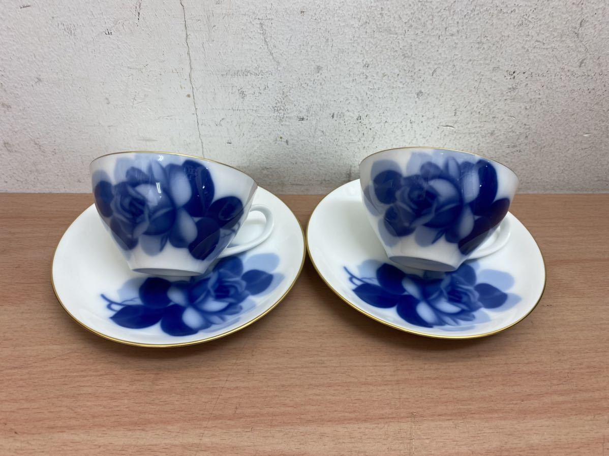 得価，定番人気 I 品 大倉陶園 OKURA ティーカップ カップ＆ソーサー ブルーローズ 2客セット 金縁 オークラ 大倉陶器(大倉陶園)｜売買されたオークション情報、yahooの商品情報をアーカイブ公開 - オークファ 大倉陶園