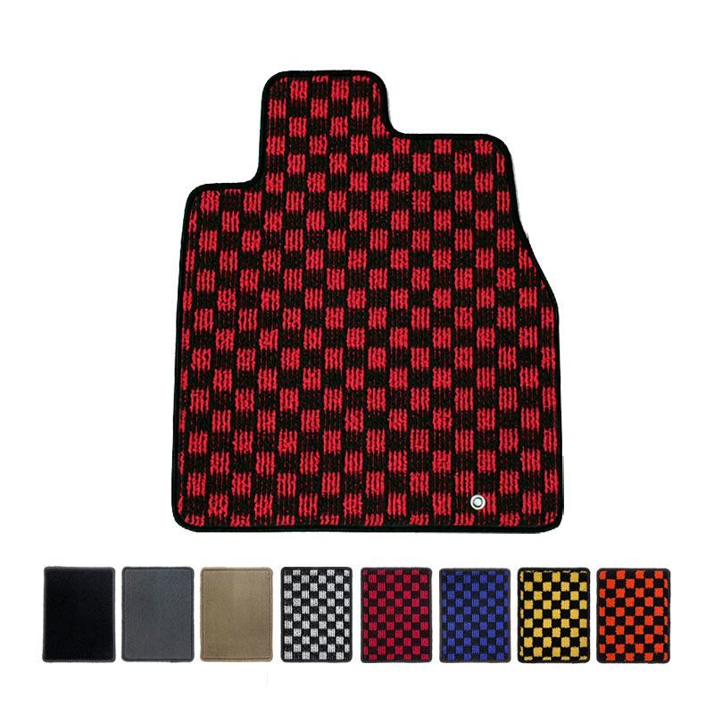 フロアマット スカイライン HR32・HCR32・FR32・ER32・ECR32 (H01.05～H05.08) 適合は商品説明に記載 / TH631082 (チェック×ブルー)