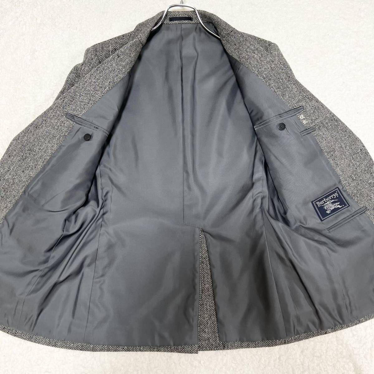 美品 バーバリーズ【魅惑のヘリンボーン】テーラードジャケット 