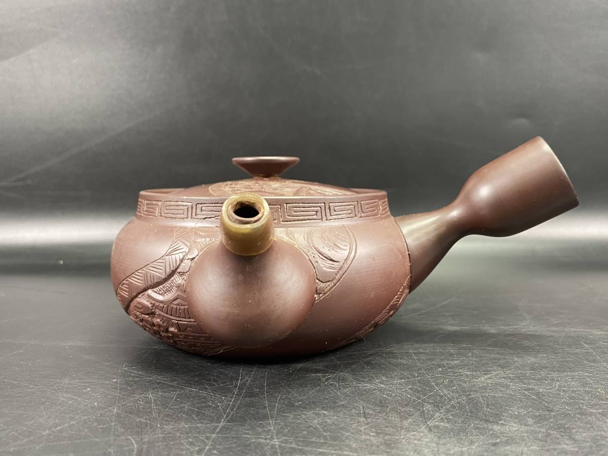 11＃L/X2734　萬古焼 清泉堂 酔月造 急須 横手急須 茶注 煎茶道具