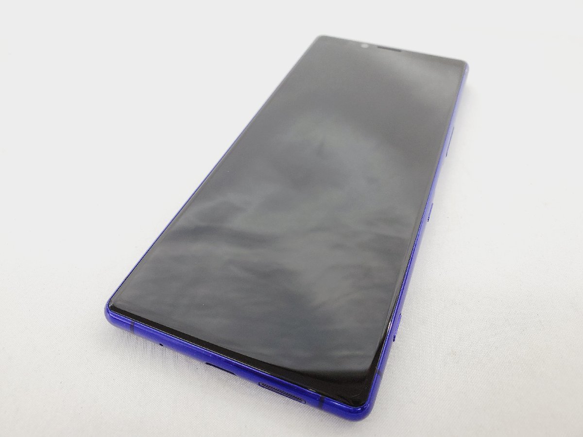 1円～【ジャンク】au by KDDI エーユー SONY XPERIA 1 SOV40 パープル 判定○ ※SIMロック解除済/おサイフ履歴残あり 918149765 1129