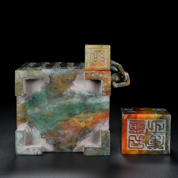 和田玉 高古玉彫 賞物 擺件 中国古 魑龍紋劍飾仁