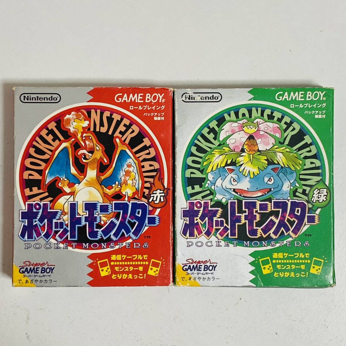 現状品】Nintendo 任天堂 ポケットモンスター 赤 緑 ソフト セット
