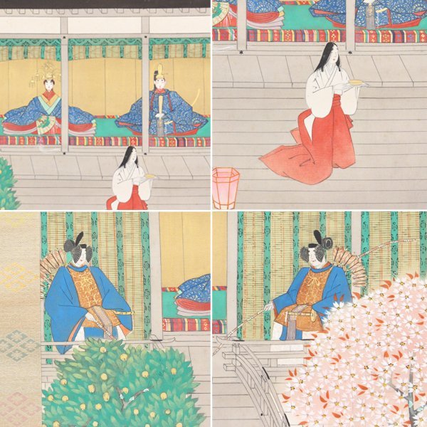 TAKIYA】6371 山田秋衛『雛祭り』 軸装 絹本 共箱 ひなまつり 桃の節句