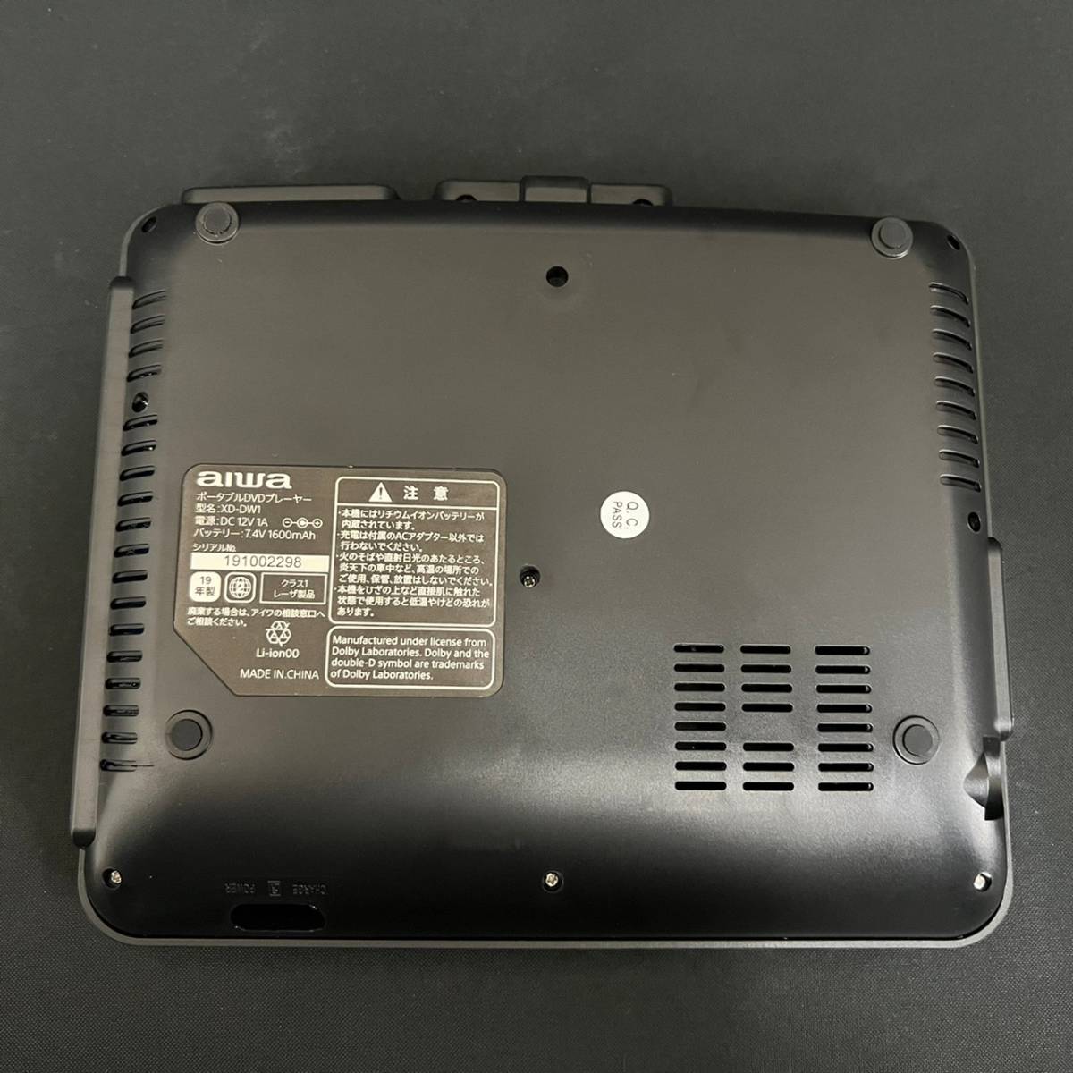 CKg151I 80 2019年製 aiwa アイワ XD-DW1 Portable DVD Player