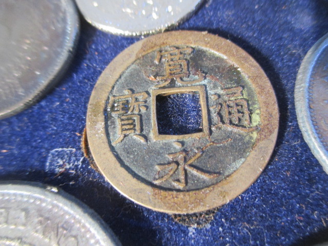 TA6899 額装古銭/絵銭/近代貨幣/色々大量/本物 参考品/約100点(その他)
