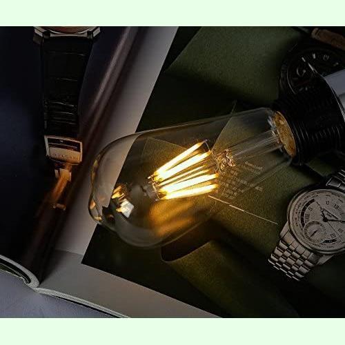 GOOD ★LED6W/クリア/調光器対応★ ST64 フィラメント LED電球 エジソンランプ E26口金 (6W) 60W形相当 電球色相当2700K 広配光タイプ_4