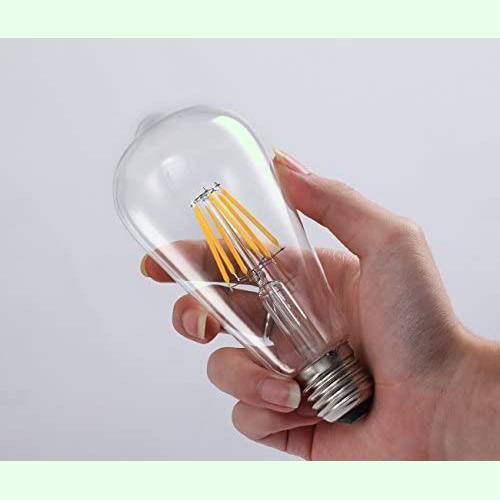 GOOD ★LED6W/クリア/調光器対応★ ST64 フィラメント LED電球 エジソンランプ E26口金 (6W) 60W形相当 電球色相当2700K 広配光タイプ_5