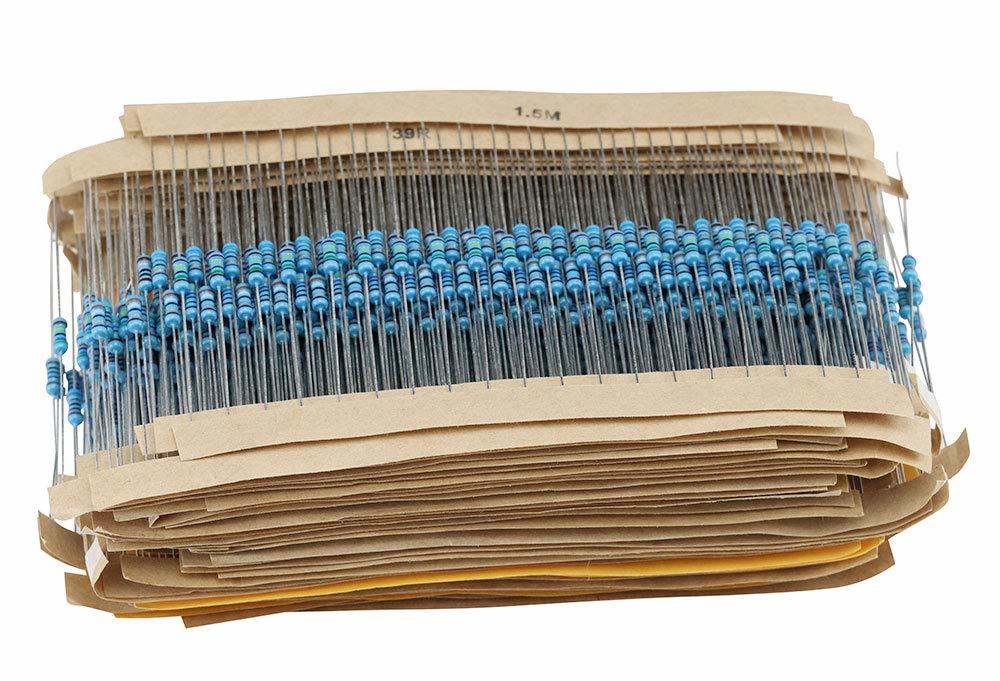 VKLSVAN 1280本 金属皮膜抵抗器 抵抗セット 1Ω~10MΩ 1/4W 64種類 各20本 DIY Arduino/_2