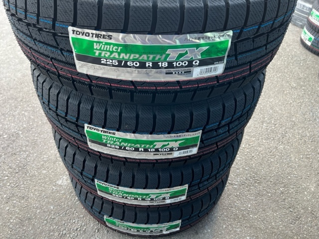 送料無料 新品 【2022年製】４本セット 在庫有り 即納 TOYO トーヨー ウィンタートランパスTX 225/60R18 225/60-18 100Q 国産 日本製