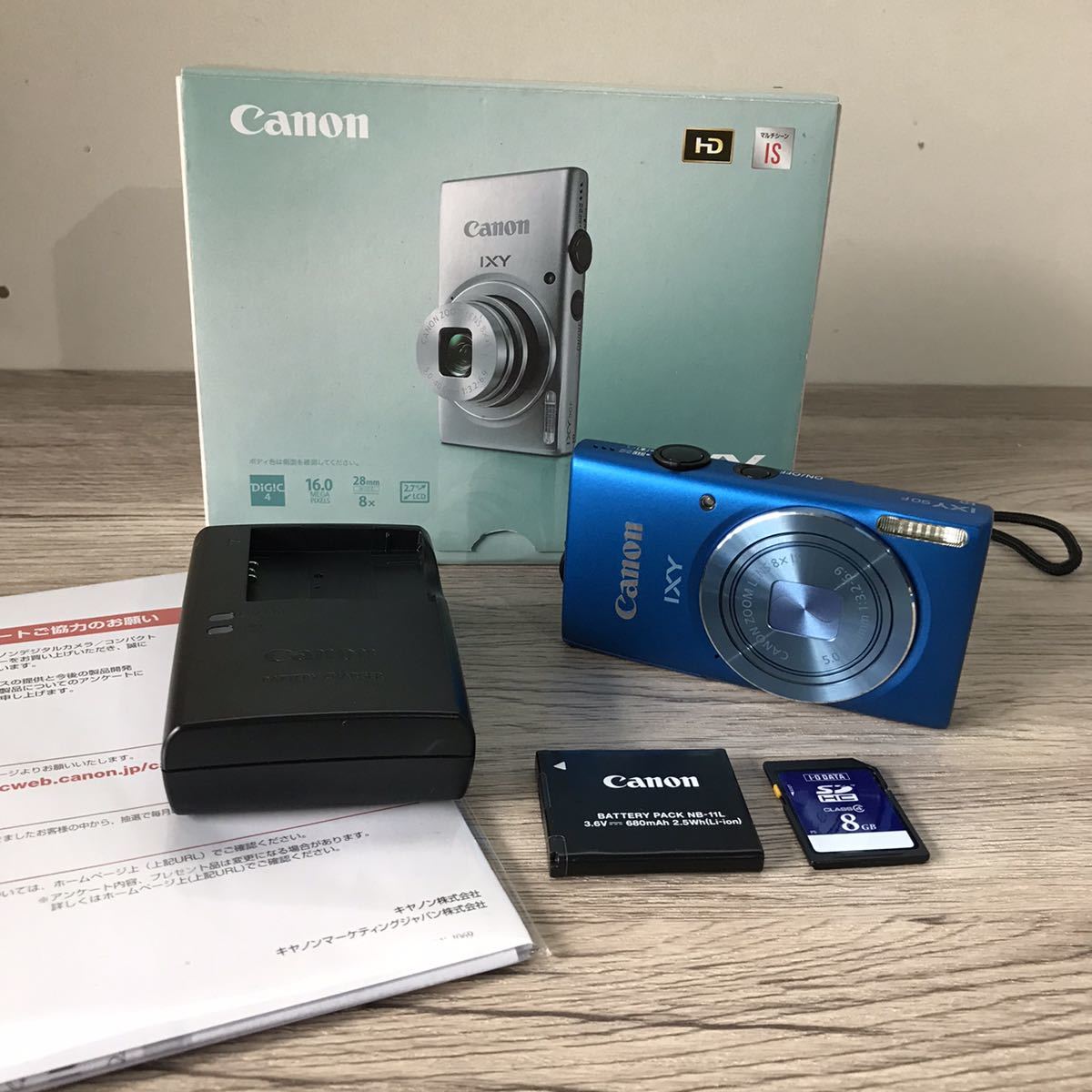 動作確認済み 美品 Canon キヤノン キャノン IXY イクシ 90F ブルー 