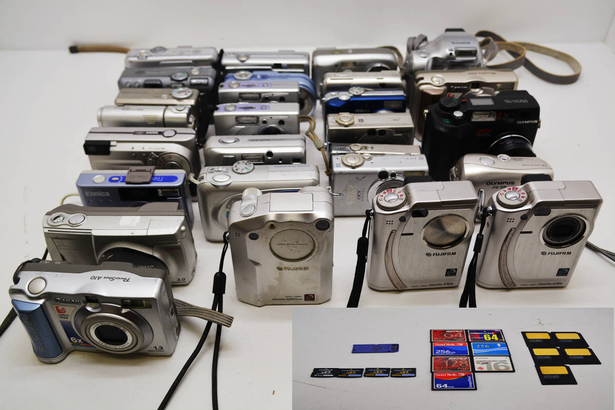 ジャンク品 コンパクトデジタルカメラ 27台セット ニコン/CANON/PENTAX 