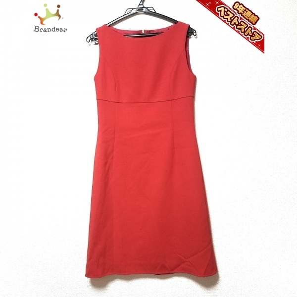 フォクシー FOXEY サイズ38 M - レッド レディース ノースリーブ/ロング ワンピース