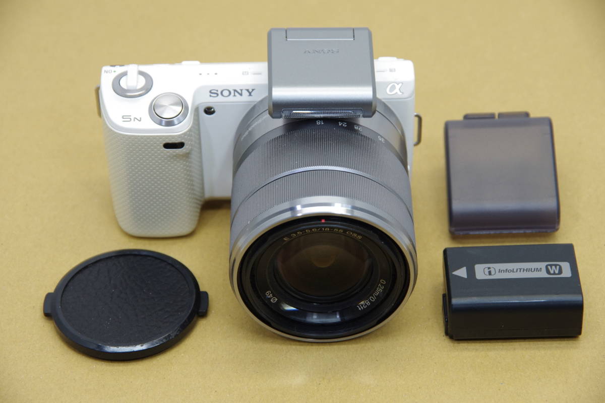☆ジャンク？☆ソニー SONY NEX-5N (白) + E 18-55mm OSS ※充電器