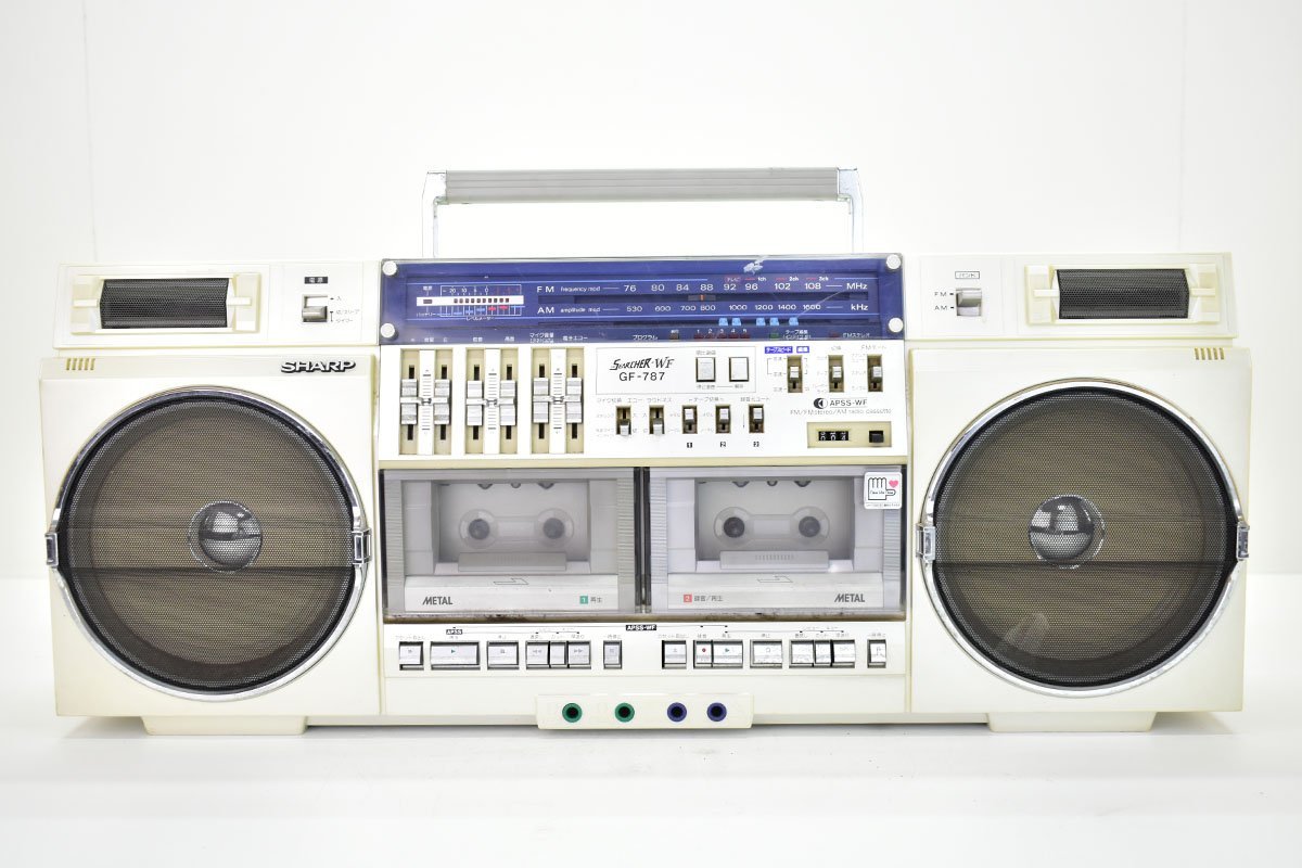 オーディオ機器 SHARP THE SEARCHER-WF GF-787 ダブルラジカセ AM FM