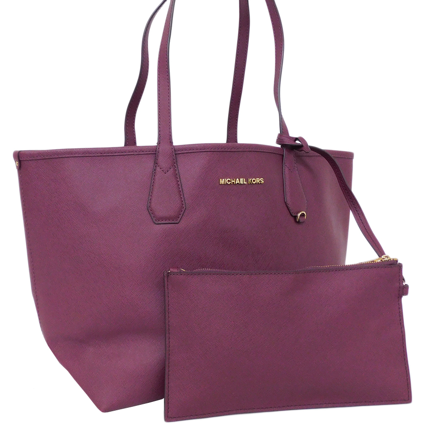 1円 ■ 新品同様 マイケルコース トートバッグ PVC パープル系 レディース お出掛け MICHAEL KORS ■ Blue MICHAEL KORS 特価 マイケルコース バッグ レディース トートバッグ