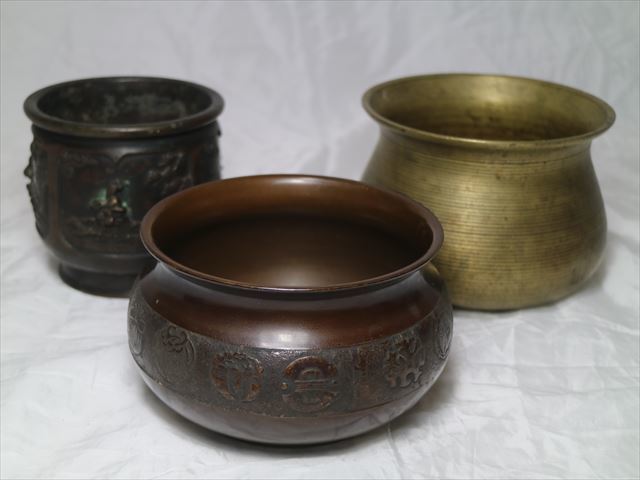 建水 煎茶道具 茶道具 茶器 在銘 金工 中国古 中国茶 茶零し 錫製 建水