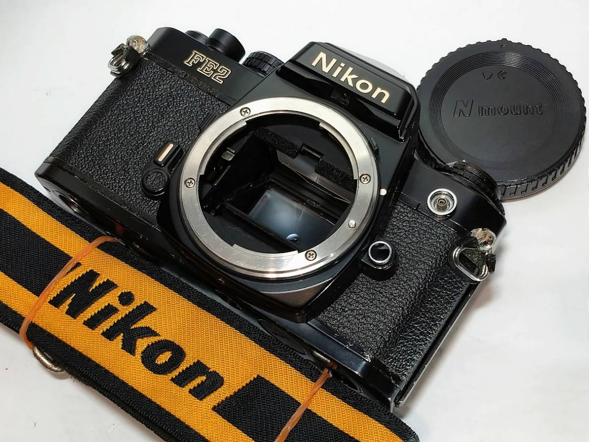 【実用美品／動作確認済】 ニコン Nikon FE2 ブラック　1/4000秒シャッター搭載の製造数の少ない人気で希少なFE2の逸品です！#1444 Nikon FE2 ニコン ブラックボディ 1&frasl;4000秒 #カメラ
