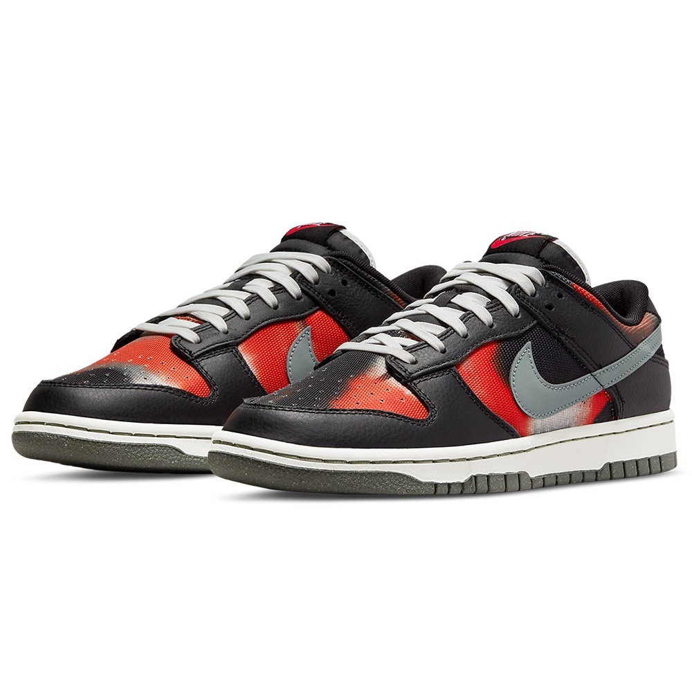 ☆NIKE DUNK LOW RETRO PRM GRAFFITI 黒/赤×黒×白×灰/銀 タイダイ柄  
