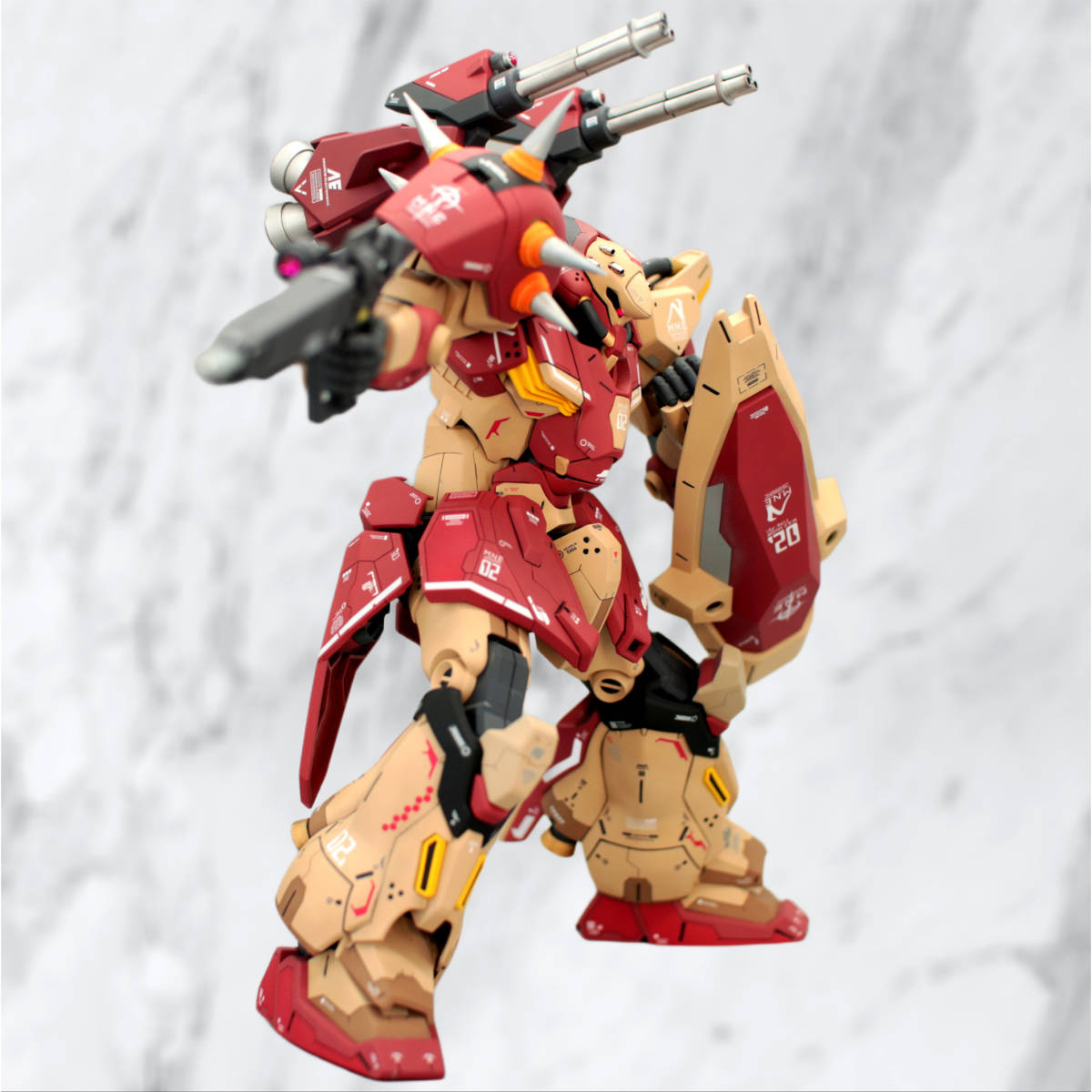 バンダイ 1/144Scale HG メッサー F01型 徹底改修 塗装済み 完成品 検 