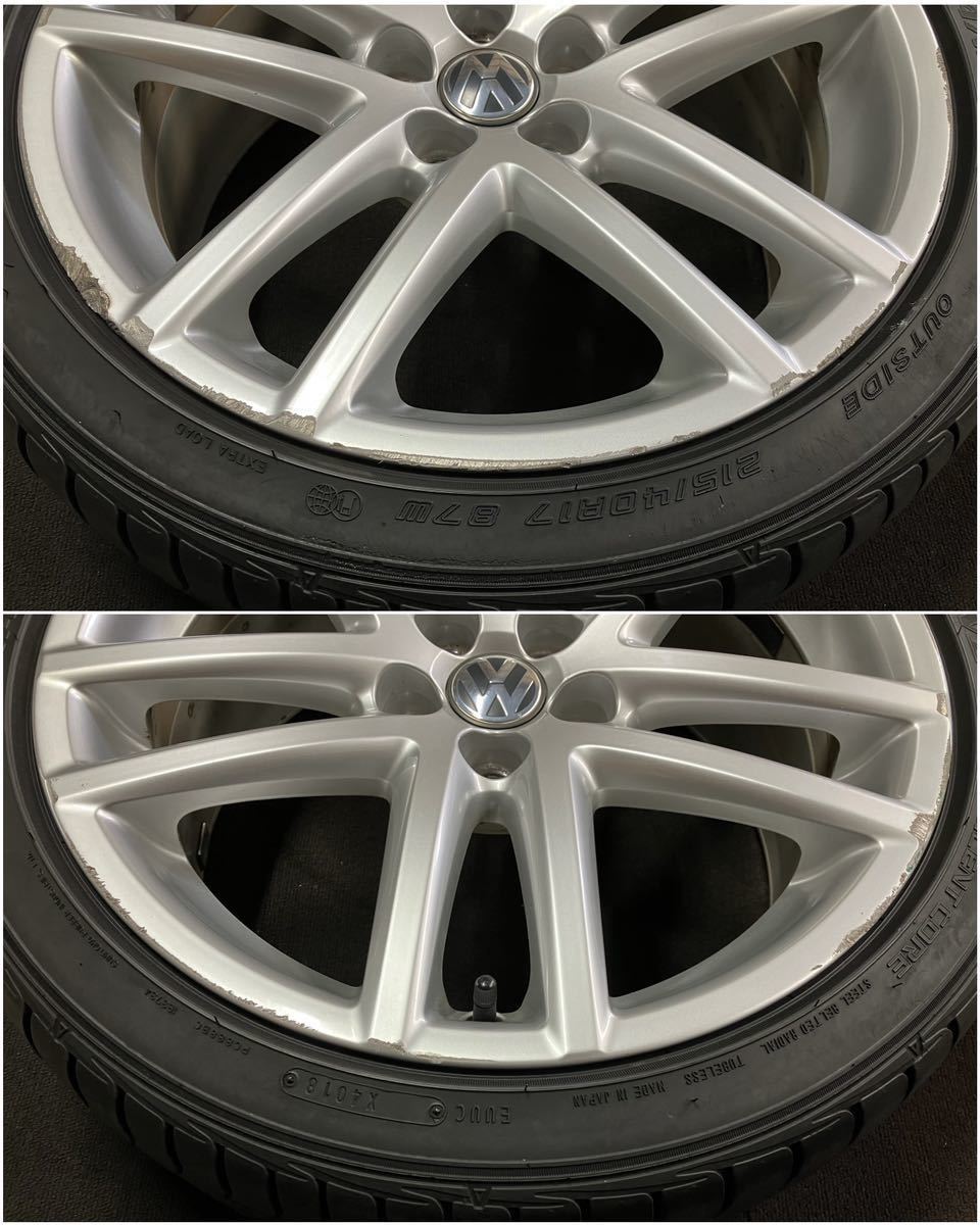 クロスポロ 215/40R17 7.5J+35 5穴 PCD100 ハブ57 球面 純正17インチ 