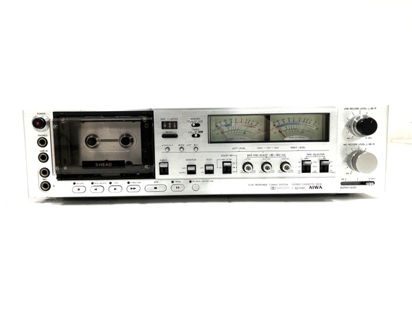 AIWA AD-F80 ステレオ カセットデッキ オーディオ ジャンク O7075637