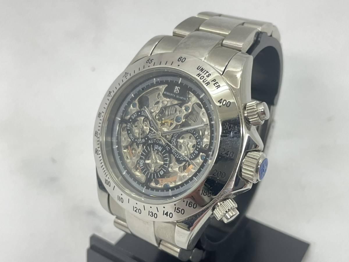 稼働品 ROBERTA SCARPA ロベルタスカルパ RS-6014 自動巻き スケルトン 