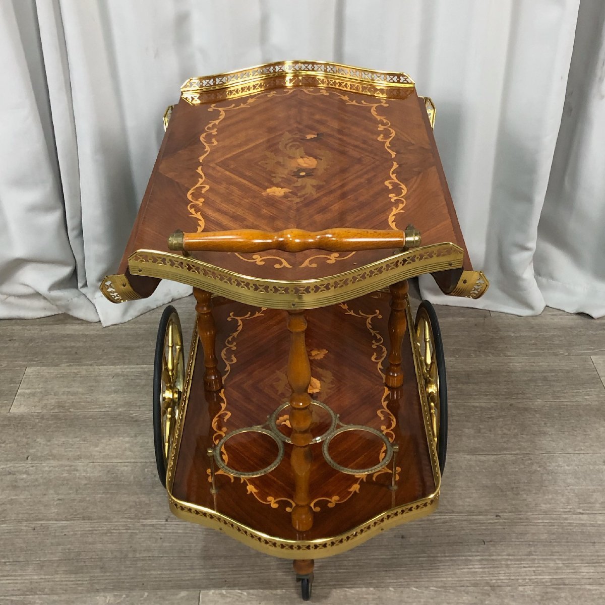 イタリア製 クラシックサービスワゴン GH88 クラシック 象嵌 サービス