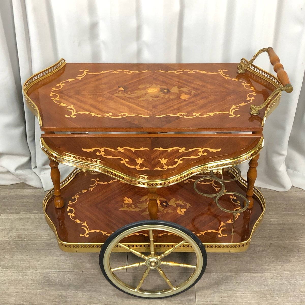 イタリア製 クラシックサービスワゴン GH88 クラシック 象嵌 サービス