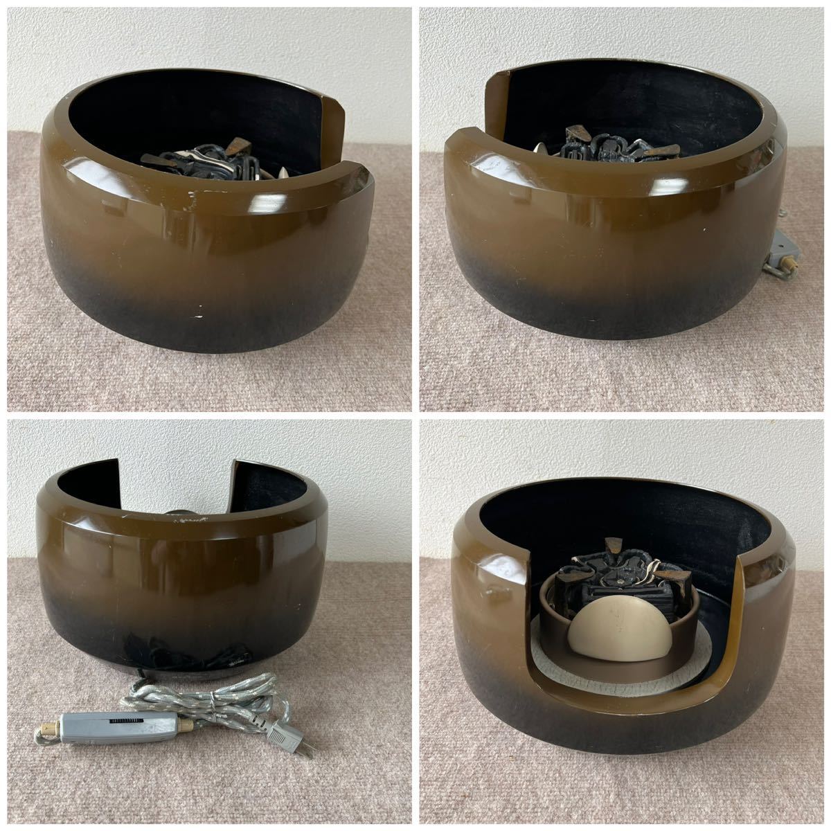 風炉型電熱器 野々田 電器風炉 茶釜 風炉釜 在銘 澤慶？茶道具 茶道具