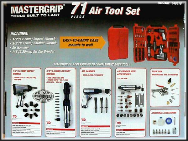 激安○MASTERGRIPマスターグリップ○71ピース○エアツールセット 