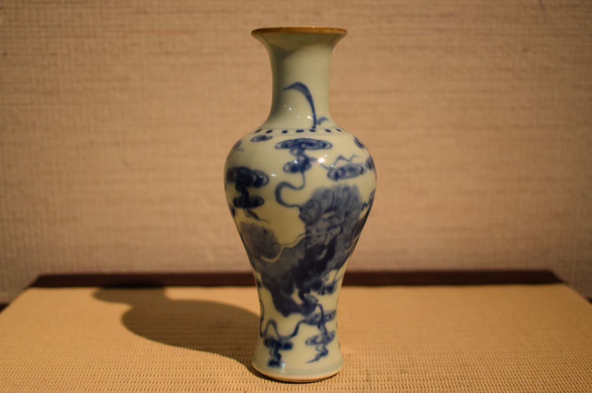 染付 中国古玩 從景德鎮到鹿 - 大興AB063 人物造像 青花手絵 置物