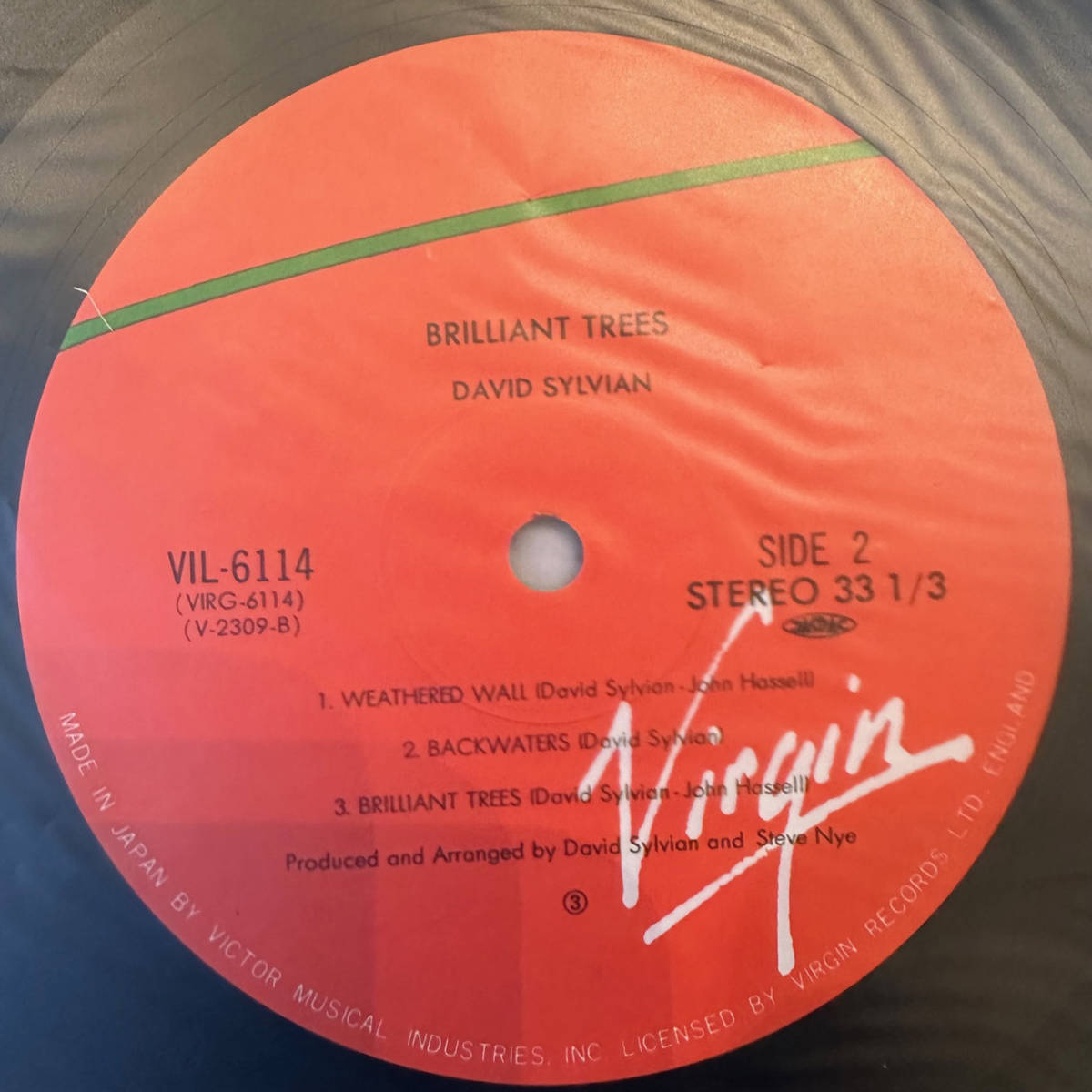 David Sylvian – Brilliant Trees (Limited Edition Coloured Vinyl LP) – Corona Olive Opaque