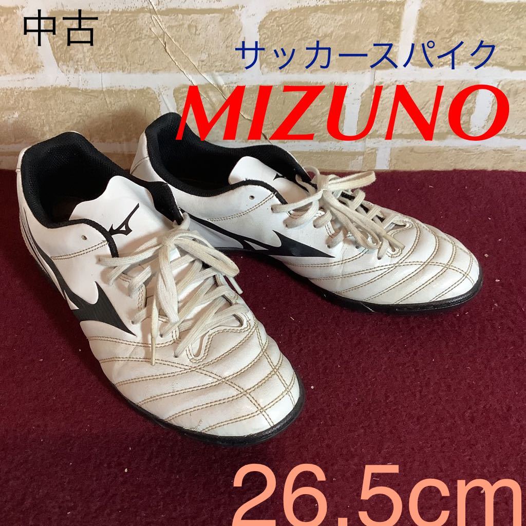  A-258 MIZUNO サッカースパイクシューズ 26.5cm 白 フットサル スポーツ トレーニング スパイク(26.5cm)｜売買されたオークション情報、yahooの商品情報をアーカイブ公開 - オークファン シューズ