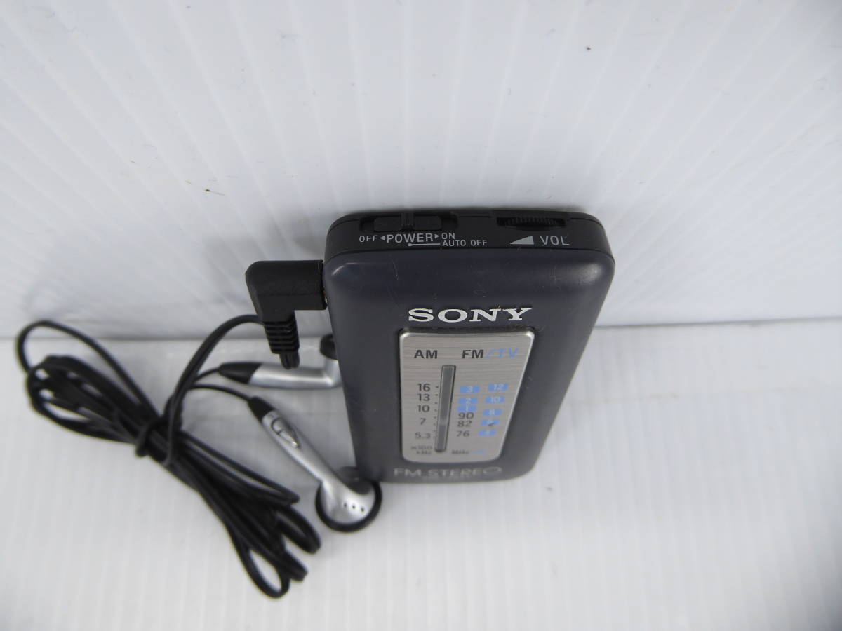 SONY ワイドFM受信OK FMステレオ/AM小型ポケットラジオ SRF-S65V 日本