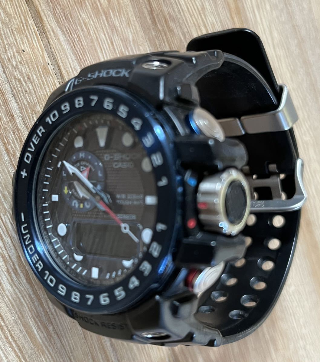 中古美品 G-SHOCK GWN-1000B-1BJF GULFMASTERガルフマスター タフソーラー マルチバンド6