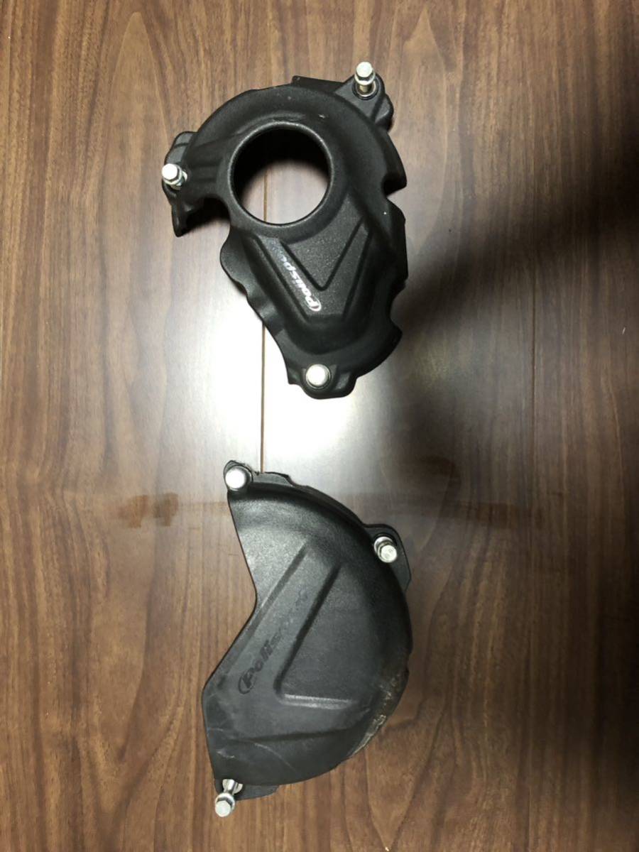 yz wr 250 450 f fx クラッチ、イグニッションカバー　プロテクター　カバー　ガード　polisport ポリスポーツ