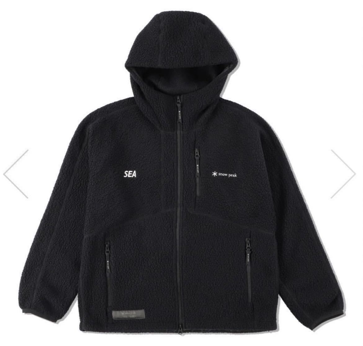 上M 下M 黒 wind and sea snow peak fleece jacket pant フリースジャケット パンツ