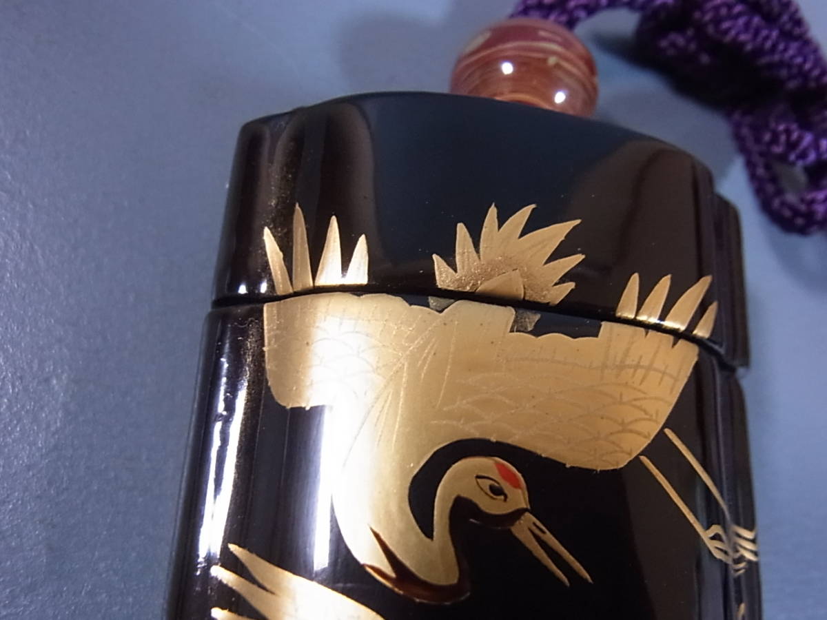 印籠☆御印籠 双鶴蒔絵 巴謹製 栄真作 | 収蔵品詳細