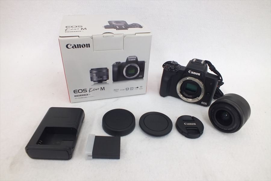 ◇ Canon キャノン EOS KISS M デジタル一眼レフ EF-M 15-45mm 3.5-6.3 IS