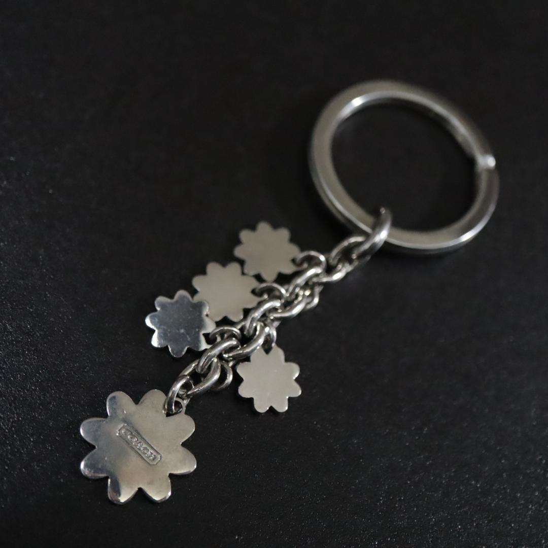 訳あり コーチ 写真入れキーホルダー 花モチーフキーホルダーセット