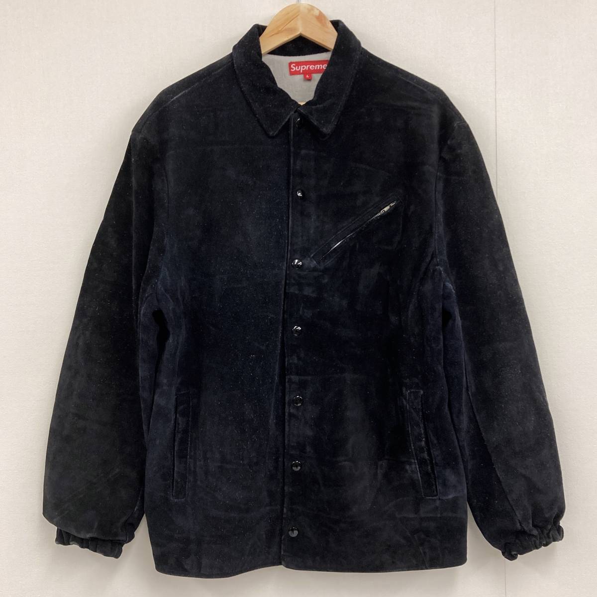 格安，限定SALE 90s 初期 SUPREME スウェード レザー コーチジャケット ブラック黒 Lサイズ シュプリーム VINTAGE ブルゾン ストリート archive 2030145(ジャンパー、ブルゾン)｜売買されたオークション情報、yahooの商 男性用